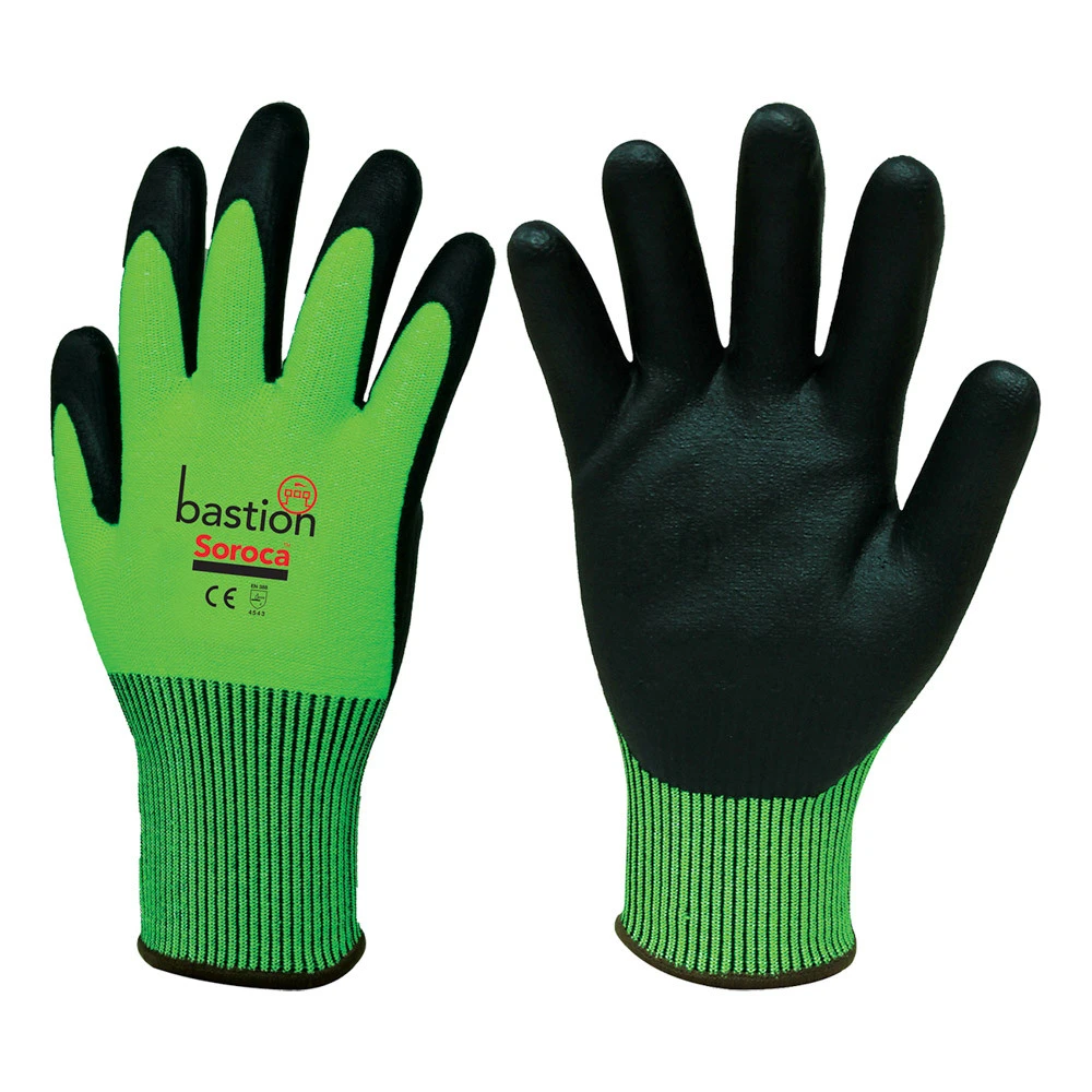 Soroca | High Vis Green HPPE Gloves Black Micro Foam Nitrile Palm 1 Soroca | High Vis Green HPPE Gloves Black Micro Foam Nitrile Palm